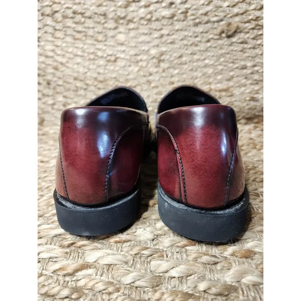 Rockport Men’s Burgundy Maroon Size 11 W Leather Penny Loafers Dress Shoes